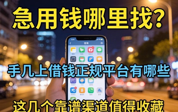 深夜急用钱哪里找？手机上借钱正规平台有哪些？这几个靠谱渠道值得收藏