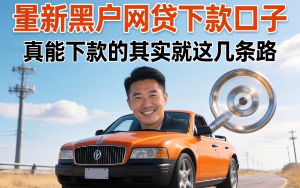 2026年最新黑户网贷下款口子：真能下款的其实就这几条路