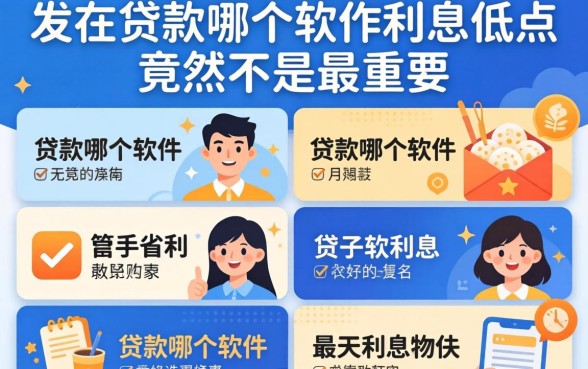 我试了十几个平台,发现贷款哪个软件利息低点竟然不是最重要的