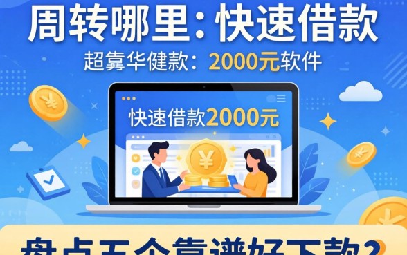 急需周转哪里可以快速借款2000元的软件？盘点五个靠谱好下款的平台推荐
