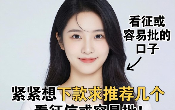 手头紧想下款，求推荐几个不看征信或者容易批的口子？