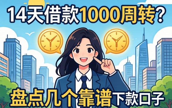 急需14天借款1000周转?盘点几个靠谱的下款口子