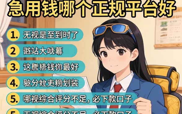 急用钱哪个正规平台好，详细阐述五个无视综合评分不足必下款口子