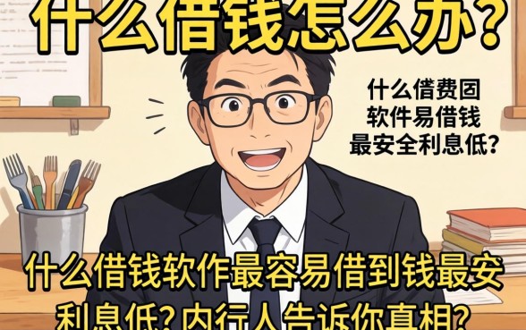 急需用钱怎么办？什么借钱软件最容易借到钱最安全利息低？内行人告诉你真相