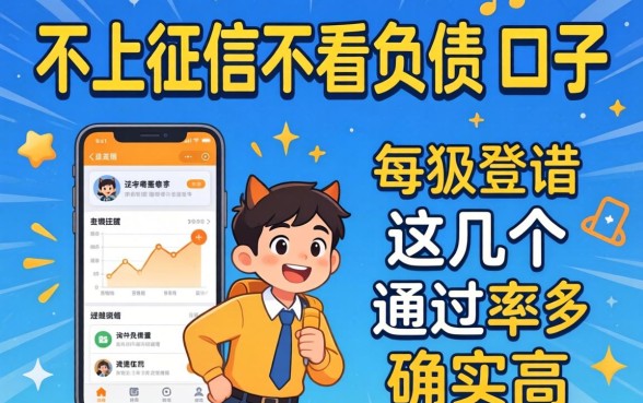 揭秘不上征信不看负债的口子，这几个通过率确实高