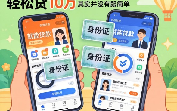 我试了那些凭身份证就能贷款的软件，轻松贷10万的平台其实并没有那么简单