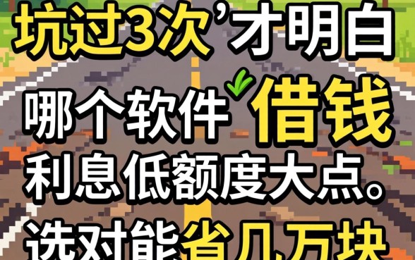 被坑过3次才明白：哪个软件借钱利息低额度大点，选对能省几万块