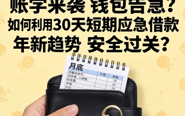 月底账单来袭钱包告急？如何利用30天短期应急借款2026 年新趋势安全过关？