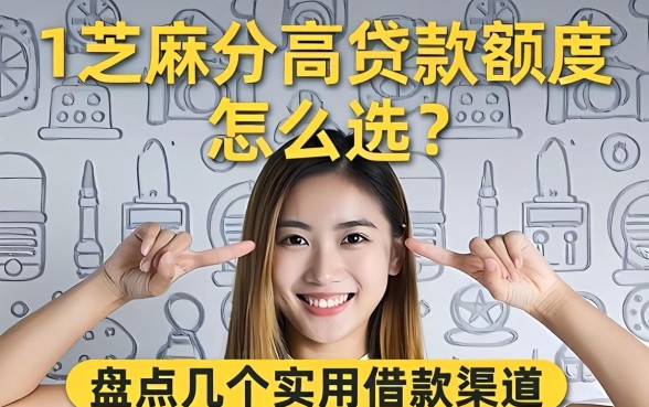 芝麻分高贷款额度怎么选？盘点几个实用借款渠道