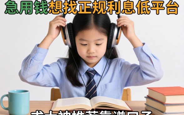 急用钱想找正规利息低的平台,求大神推荐靠谱口子!