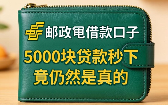 我试了几个像中邮钱包一样的借款口子，5000块贷款秒下竟然是真的吗