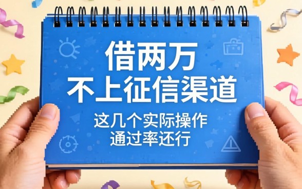 揭秘借两万不上征信的渠道，这几个实际操作通过率还行