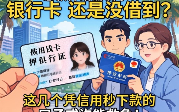 急用钱把身份证银行卡押给朋友了还是没借到？这几个凭信用秒下款的口子或许能救急！