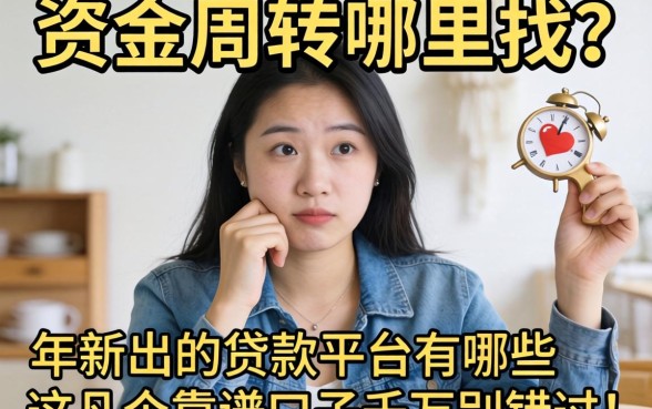 急需资金周转哪里找？2026年新出的贷款平台有哪些？这几个靠谱口子千万别错过！