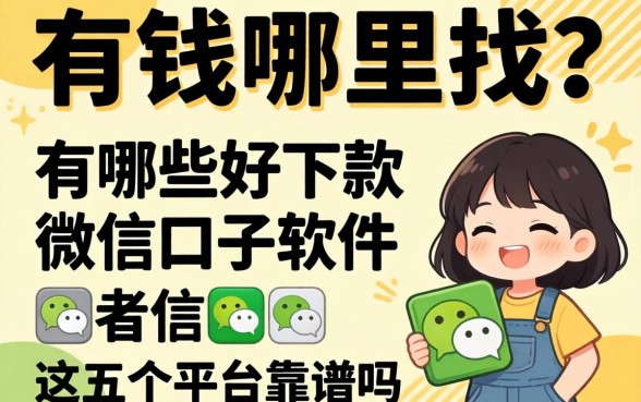 急需用钱哪里找?有哪些好下款的微信口子软件?这五个平台靠谱吗?