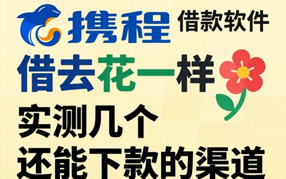 类似携程借去花一样的借款软件：实测几个还能下款的渠道