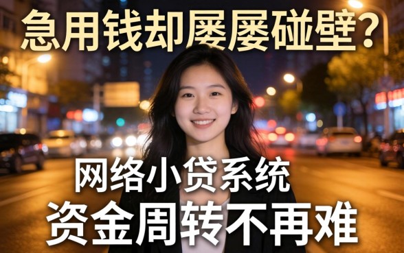 深夜急用钱却屡屡碰壁？如何选择靠谱的网络小贷系统让资金周转不再难？