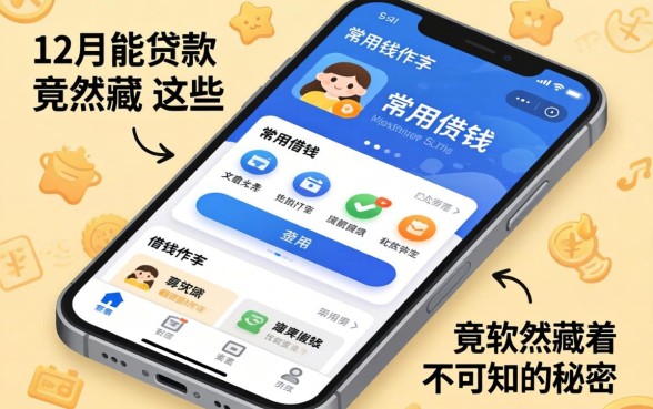 我翻遍了手机里常用的借钱软件，发现12月能贷款的软件竟然藏着这些不为人知的秘密