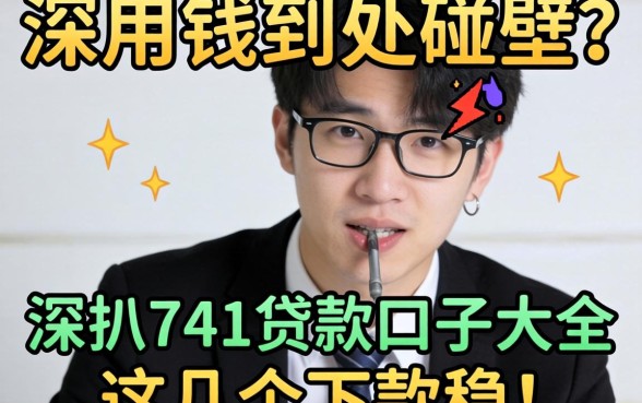 急用钱到处碰壁？深扒741贷款口子大全，这几个下款稳！