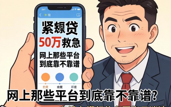 手头紧想贷50万救急,网上那些平台到底靠不靠谱?有没有懂行的老哥指点迷津!