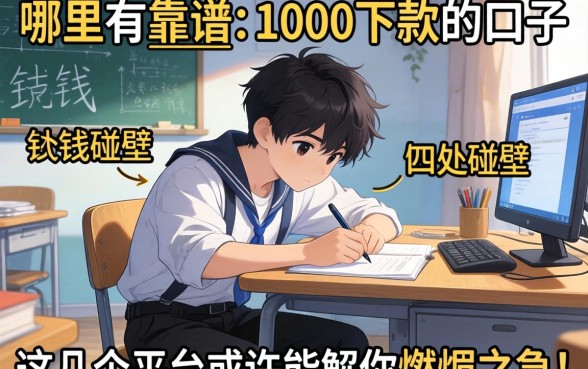 急需用钱却四处碰壁？哪里有靠谱的1000下款的口子？这几个平台或许能解你燃眉之急！