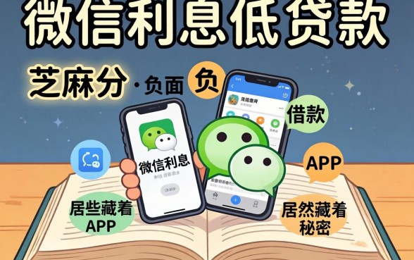 我翻遍了微信利息低的贷款，发现芝麻分负面借款的app居然藏着这些秘密
