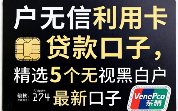 黑户无信用卡贷款口子，精选5个无视黑白户最新口子