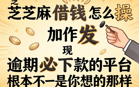 我试了芝麻借钱怎么操作,发现逾期必下款的平台根本不是你想的那样