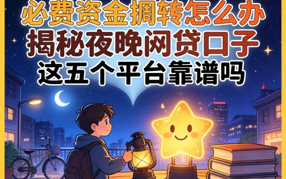 深夜急需资金周转怎么办?揭秘2026夜晚网贷口子,这五个平台靠谱吗?