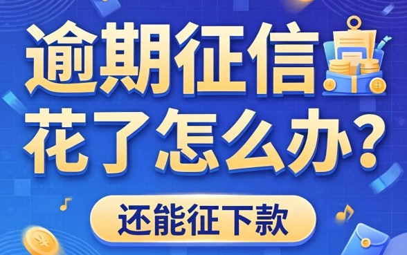 网贷逾期征信花了怎么办？分享几个还能下款的渠道