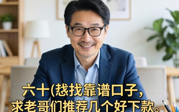 急用钱求助!本人不到六十岁想找靠谱口子,求老哥们推荐几个好下款的!