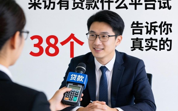贷款有些什么平台?我采访了38个借款人后,告诉你真实的答案