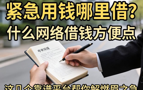 手头紧急需用钱哪里借？什么网络借钱方便点？这几个靠谱平台帮你解燃眉之急