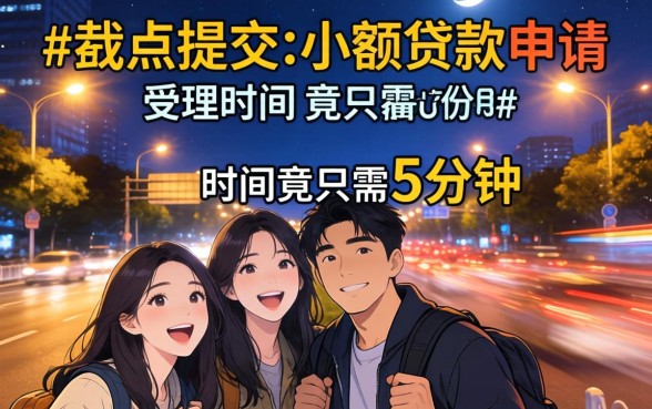 我半夜3点提交了小额贷款申请受理时间竟只需5分钟