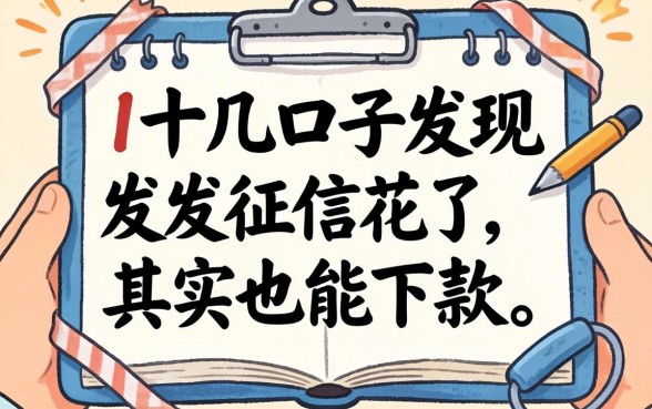 我翻了十几个口子才发现，征信花了其实也能下款