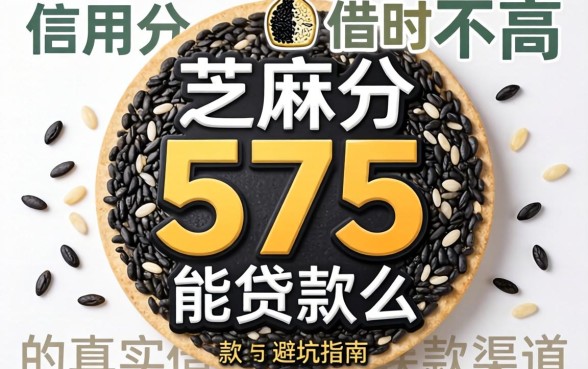 芝麻分575能贷款么？信用分不高时的真实借款渠道与避坑指南