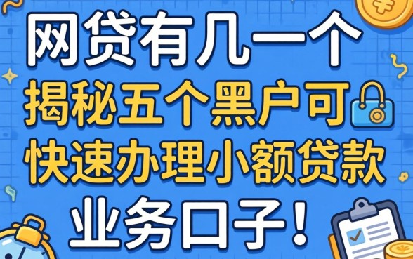 网贷有哪几个，揭秘五个黑户可快速办理小额贷款业务的口子