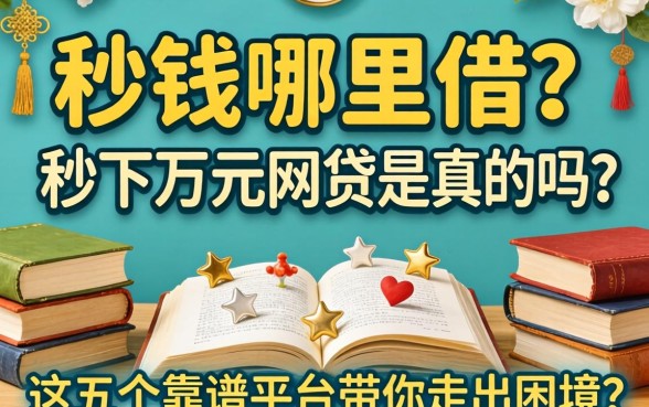 急需用钱哪里借?秒下万元网贷是真的吗?这五个靠谱平台带你走出困境