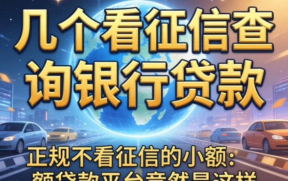 我试了几个不看征信查询银行贷款，发现正规不看征信的小额贷款平台竟然是这样