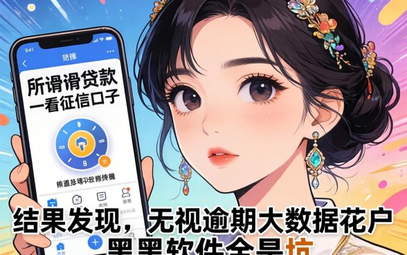 我试了那些所谓的贷款不看征信的口子，结果发现无视逾期大数据花户黑户软件全是坑