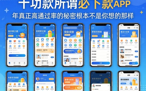 我试了十几款所谓必下款的贷款app，发现2026年真正高通过率的秘密根本不是你想的那样