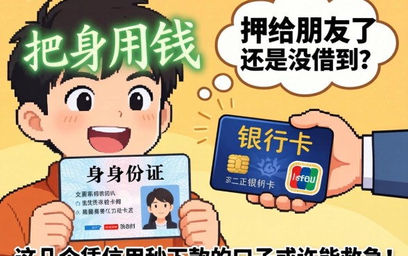 急用钱把身份证银行卡押给朋友了还是没借到？这几个凭信用秒下款的口子或许能救急！
