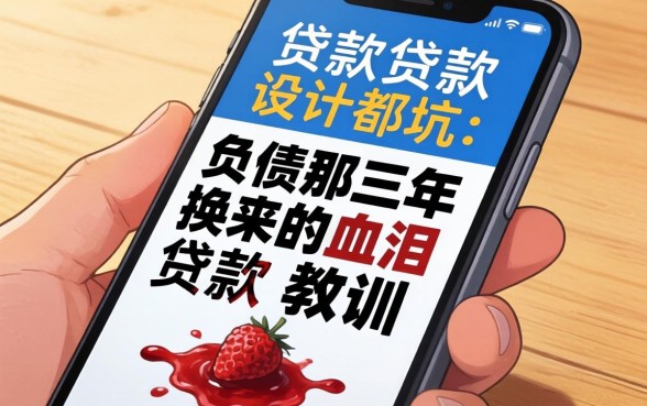 手机贷款有什么坑?我负债那三年换来的血泪教训