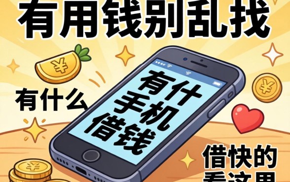急用钱别乱找，有什么手机借钱快的看这里