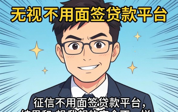 我试了那些宣称无视征信不用面签的贷款平台，结果和我想的完全不一样