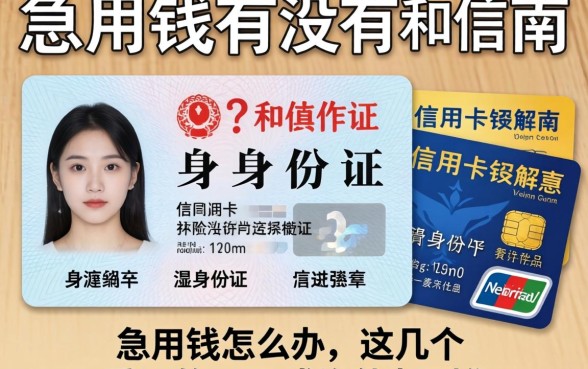 急用钱没有身份证和信用卡怎么办?这几个不看证的口子或许能帮到你!