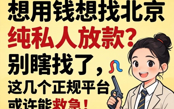 急用钱想找北京纯私人放款？别瞎找了，这几个正规平台或许能救急！