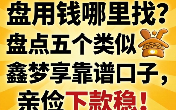 急用钱哪里找？盘点五个类似鑫梦享的靠谱口子，亲测下款稳！