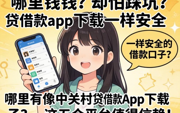 急需用钱却怕踩坑？哪里有像中关村贷借款app下载一样安全的借款口子？这五个平台值得信赖！
