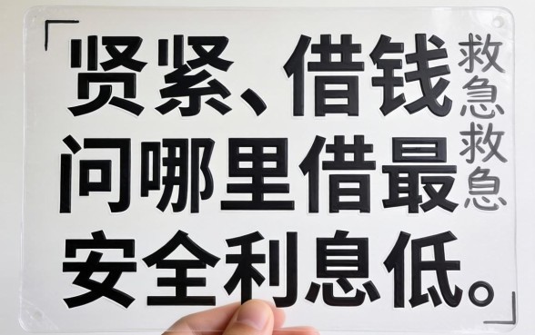 手头紧想借钱救急，请问哪里借最安全利息低？